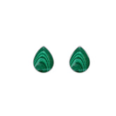 malachite cab earrings